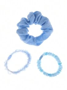 3 stuks/pak elastische haarelastiekjes, pijnloze unisex haaraccessoires geschikt voor alle haartypes, elastiekjes, paardenstaarthouders en haarelastiekjes, ideaal voor thuis, op kantoor, op school, binnen- en buitengebruik, badkamerdecoratie zomer