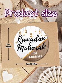 Etiquetas adhesivas personalizadas con texto para Festival Kareem, etiquetas redondas para fiestas de festival, regalos, tarjetas de felicitación, sobres, dulces, fiestas de cumpleaños y graduación
