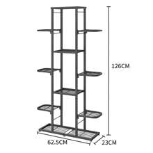 Plant Stand, 5 Tier/7 Tier Indoor Metal Flower Shelf, Anti Slip Waterproof Corner Tall Flower Holders For Patio Garden Living Room Bedroom Balcony - Dark Gray-7 Layer - 查看 4