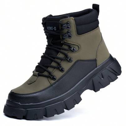 1 par de sapatos de trabalho masculinos para mulheres, botas respiráveis, confortáveis, resistentes ao desgaste, à prova de furos, antiderrapantes, para escalada