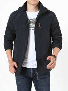 Men's Windproof And Waterproof Jacket - Negro - Ver 3