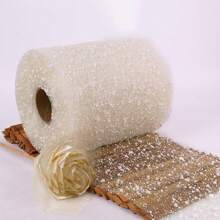 1 Roll Floral Wrapping Net Paper, Snowflake Dotted Tulle Flower Bouquet Gift Wrapping Paper, Craft Net Paper, Suitable For Flower Arrangement, Wedding, Mother's Day, Valentine's Day And Other Occasions - Multicolor - View 17