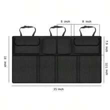 Accesorios para automóvil - Organizador de maletero universal ajustable, bolsa de almacenamiento para asiento trasero, red de alta capacidad de uso múltiple, organizador para respaldo de asiento de automóvil Oxford, accesorio de viaje con enfriamiento