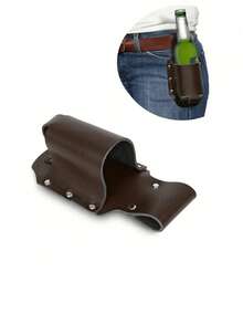 1 pieza Funda clásica para botella, portabotella de cinturón, bolso de cintura, estuche para botella de cerveza, perfecto para viajes, actividades al aire libre y el jardín, bolso de cintura portátil y creativo para montañismo y exteriores