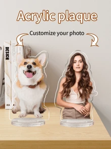 Fashionable Custom Acrylic Photo Ornaments - Personalized Dual-Sided Picture Cutouts For Desk And Home Decor, Keepsake For Family, Couples, Pets - 1pc/3pcs Set, Valentine's Day, Valentine's Day Decor 1pc High-Quality,Stylish Custom,Personalized,Unique Ideal Gifts For Her Boyfriend,Girlfriend For Valentine's Day,For Anniversaries,For Weddings Living Room,Home Birthday Graduation,Slow Summer Living,Customized Crafts,Home Refresh