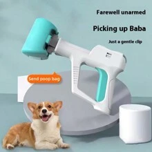 Outdoor Cleaning Tools Poop Pick Up Holder With 1 Roll Garbage Bags 2 In 1 Pet Accessories Pet Pooper Scooper - Multicolor - View 9