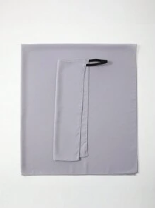 2 Stücke Damen neue Chiffon 110cm quadratischer Schal Bandana mit elastischem Band verstellbare Gesichtsmaske, muslimischer einfarbiger Hijab Kopftuch, klassische Outdoor-Tücher Set