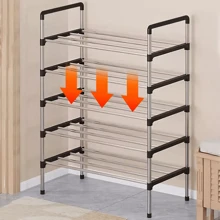 4/5/6/7 Tier Cabinet Storage Organiser Shoe Rack Stand Holder W Dust-Proof Cover