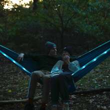 Equip Illuminated Nylon Camping Travel Hammock, 2 Person, Blue & Dark Blue - Blue - View 9