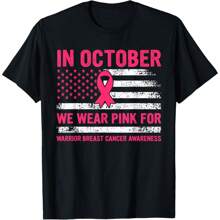 In October Wear Pink Support Warrior Awareness Breast Cancer T-Shirt