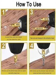 Broken Head Screw Extractor Screws Sliding Teeth Extraction Damaged Screw Demolition Tool Driver Double Head Broken Wire Extractor Broken Screw Remover