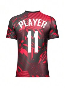 Men & Teenage Boys' Football Sports Sweatshirt & Casual Outdoor Sports Top, Suitable For Football Training And Daily Casual Wear - Red - View 3