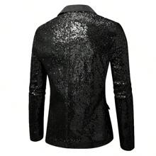 Chaqueta para hombres con lentejuelas brillantes para bodas, fiestas, ceremonias y actuaciones en el escenario