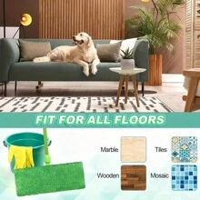 12 Reusable Ultra-Fine Fiber Mop Pads, Dry And Wet Cleaning Cloths - Household Floor Washable Replaceable Mop Head Supplement