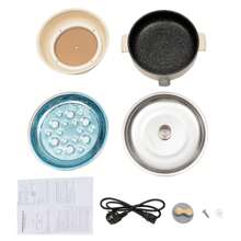 Futchoy Futchoy 2.2L Casserole électrique Hot Pot avec Cuiseur vapeur Marmite électrique avec fonction de maintien au chaud Casserole à soupe rapide portable Cuiseur antiadhésif pour la maison, les bureaux, le dortoir, les voyages, Kaki