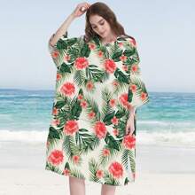 1 Piece Adult Surf Poncho Changing Robe With Hood And Sleeve Quick Dry Microfiber Wetsuit Changing Towel With Pocket For Surfing Swim Beach Pool Summer Wedding Home Bathroom Decor Back To School