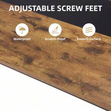 Computer Table Large Office Desk Game Table Writing Desk Workbench Various Sizes Available Home Office Study Modern Simple Wooden Table Thigh Space Metal Frame Rustic
