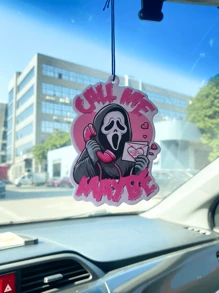 PINK Skull Scream Pattern Design ,Car Air Freshener And Rearview Mirror Decoration - Long-Lasting Fragrance For A Fresh And Inviting Car Interior,Valentine's Day Gift,Idea Gift For Friends - one-size - View 5