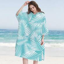 1 Piece Adult Surf Poncho Changing Robe With Hood And Sleeve Quick Dry Microfiber Wetsuit Changing Towel With Pocket For Surfing Swim Beach Pool Summer Wedding Home Bathroom Decor Back To School