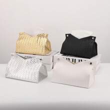1pc Leather Tissue Box Waterproof Kitchen Accessories,Decorative Tissue Box,Napkin Holder For Table,Tissue Box Bathroom