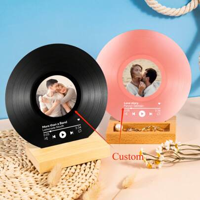 Personalisierte Vinyl-Schallplatten, dekorative Vinyl-Schallplatten mit individuellen Fotos, personalisierte Paare-Geschenke, individuelle Acryl-Liedplaketten, Musiker-Heimdekoration, Valentinstag-Geschenke Geburtstag Abschluss, Wohnungsauffrischung, individualisierte Handwerkskunst, warme Atmosphäre, Heim & Leben, Weihnachts-Heimatmosphäre, Souvenirs, wiederverwendbar, niedlich, hochwertig, Bürodekoration, elegantes Wohnen