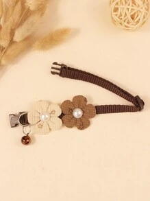 1pc Or 3pc/Set Cute Bowknot Cat/Dog Bell Collar, Suitable For Daily Use