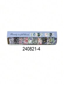 10 Rolls Of Vintage Bright Floral Pattern Washi Tape Set - Beautiful DIY Decorative Self-Adhesive Strips For Scrapbook Diary Decoration Washi Tape, Handmade Gifts For Friends Back To School