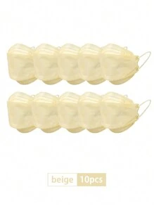 10 件/30 件/50 件 KF94 一次性口罩，彩色 3D 鱼型口罩，4 层防护口罩，适用于成人男女