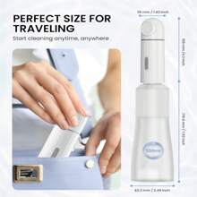 Bidê Portátil para Viagem - 2 Modos | Capacidade de 350 ml (12,3 oz) Garrafa Peri com 2 Modos de Pulverização, À Prova d'Água IPX7, Bidê Elétrico Recarregável de 400 mAh para Cuidados com Gestantes, Pós-Parto, Menstruação e Pós-Cirurgia, Higiene de Grávidas, Pós-Cirúrgica, Cuidados com Hemorroidas, Higiene Pré/Pós-Natal, Cuidados Maternos, Período Menstrual, Cuidados com Pacientes, Cuidados com Bebês, Idosos, Banheiro, Acampamento