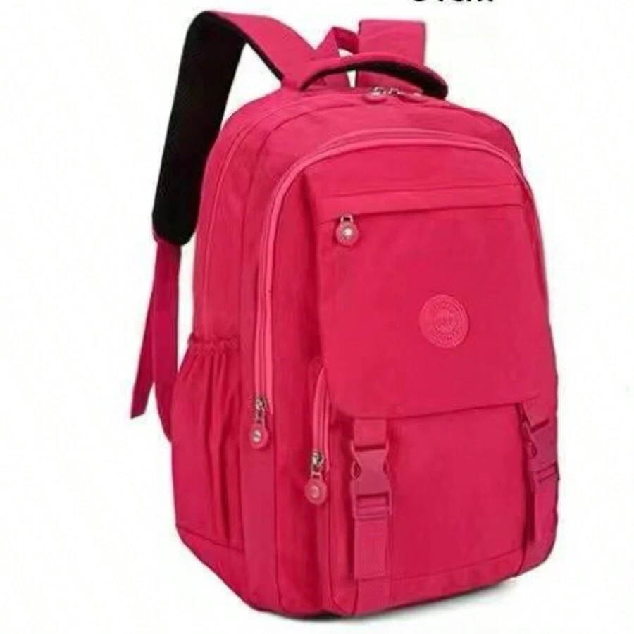 Large Capacity Backpack, Travel Bag For High School Students, Elementary School Students - Rosa Roja - Ver 1