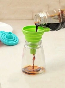 Silicone Folding Funnel Mini Collapsible Kitchen Tools, Suitable For Water, Liquid And Oil Essential Small Tool For Apartment And Dorm - Multicolor - View 2