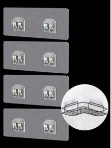 1 buc. Raft organizator de baie fără găurire, raft de depozitare pentru duș montat pe perete pentru toaletă, șampon, decor de bucătărie, casă, baie, decor de toamnă, înapoi la școală