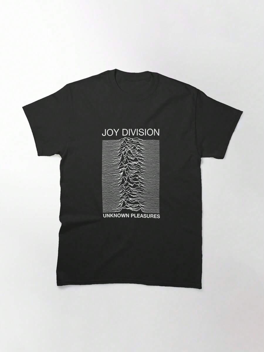 Pleasures Division Unknown Pleasure Essential T-Shirt, Women's T-Shirt, 220g Pure Cotton, Casual Crew Neck, Perfect For Comfy, Relaxed Outings. - 黑色 - 查看 1