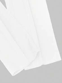 （温馨提示：尺码偏大）春夏新款女士高腰直筒裤，时尚办公/商务休闲裤，通勤、工作、度假、返校等场合皆宜，显瘦效果显著。（建议腰围选择小一码）白色 - 白色 - 查看 7