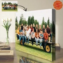 1 Pieza Póster grande personalizado en lienzo, póster enmarcado o sin marco DIY, imprime tu foto en lienzo como un regalo creativo, decoración de pared, mural, arte de pared, impresión en lienzo, póster en lienzo, decoración de pared en lienzo, impresión de póster. Es un regalo perfecto para novia/novio, familia, hijo, hija, estudiante, regalos ideales para él, regalos ideales para ella, novio, papá, novia, mamá, familia, amigos