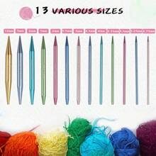 Ruidi 13 Pairs Of Interchangeable Circular Knitting Needles Set - mặc định - Xem 3