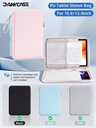 DANYCASE Tablet Handbag Universal 10.9inch 12.9inch 13.3inch Tablet Sleeve Bag Shockproof Pouch Multi Pockets For 10th 10.9 7th/8th/9th 10.2 Mini 7 6 Air 11(M2) Pro 12.9