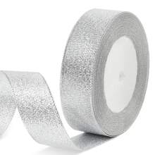 Metallic Glitter Ribbon For Gift Wrapping, Shiny Gold Glitter Ribbon,Shiny Silver Glitter Ribbon Ideal For Festival Decoration, Wedding, DIY Craft Projects - Multicolor - View 15