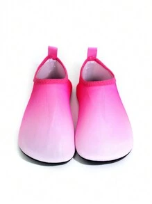 Charming Kids Water Shoes For Girls, Gradient Fuchsia Design, Slip-Resistant, Fast-Drying, Easy To Carry For Water Parks, Beaches And Lawns - Pink - View 8