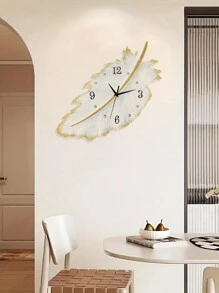 New Modern Feather Minimalist Art Wall Clock, Fashionable Clocks For Home Living Room, Simplistic Creative Viral Wall Clock, Silent Clock, Suitable For Home, Hotel, Hallway Wall Decor Gifts Birthday Graduation Room Decor Clock Wall