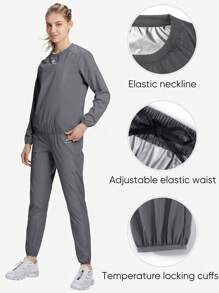 HOTSUIT 女士桑拿服套装，包含桑拿外套、卫衣和桑拿裤，适合健身锻炼，情人节礼物