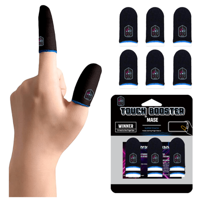 Spacecraft PATTERN Carbon Fiber&Silver Fiber&Silver-Cloth Mobile Gaming Finger Sleeves, Extremely Thin Material, Game Controller Finger Thumb Sleeves Finger Seamless Touchscreen Anti-Sweat Breathable Finger Covers