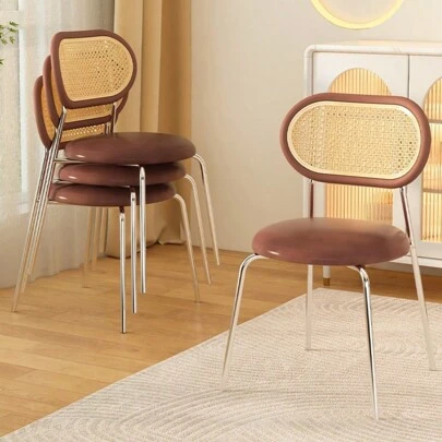 Dining Chairs: Home Can Be Stacked Imitation Second-Hand Leisure Chairs, Modern Simple Homestay Restaurants, Retro Stools, Back Chairs(If It Is Not A Finished Product, You Need To Assemble It Yourself, And You Will Receive An Assembly Tutorial Card)