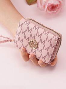 Nouveau portefeuille de style rétro pour femmes, avec plusieurs fentes pour cartes, impression de lettres, fermeture éclair. Portefeuille coréen compact et élégant pour femmes, porte-monnaie, petit portefeuille