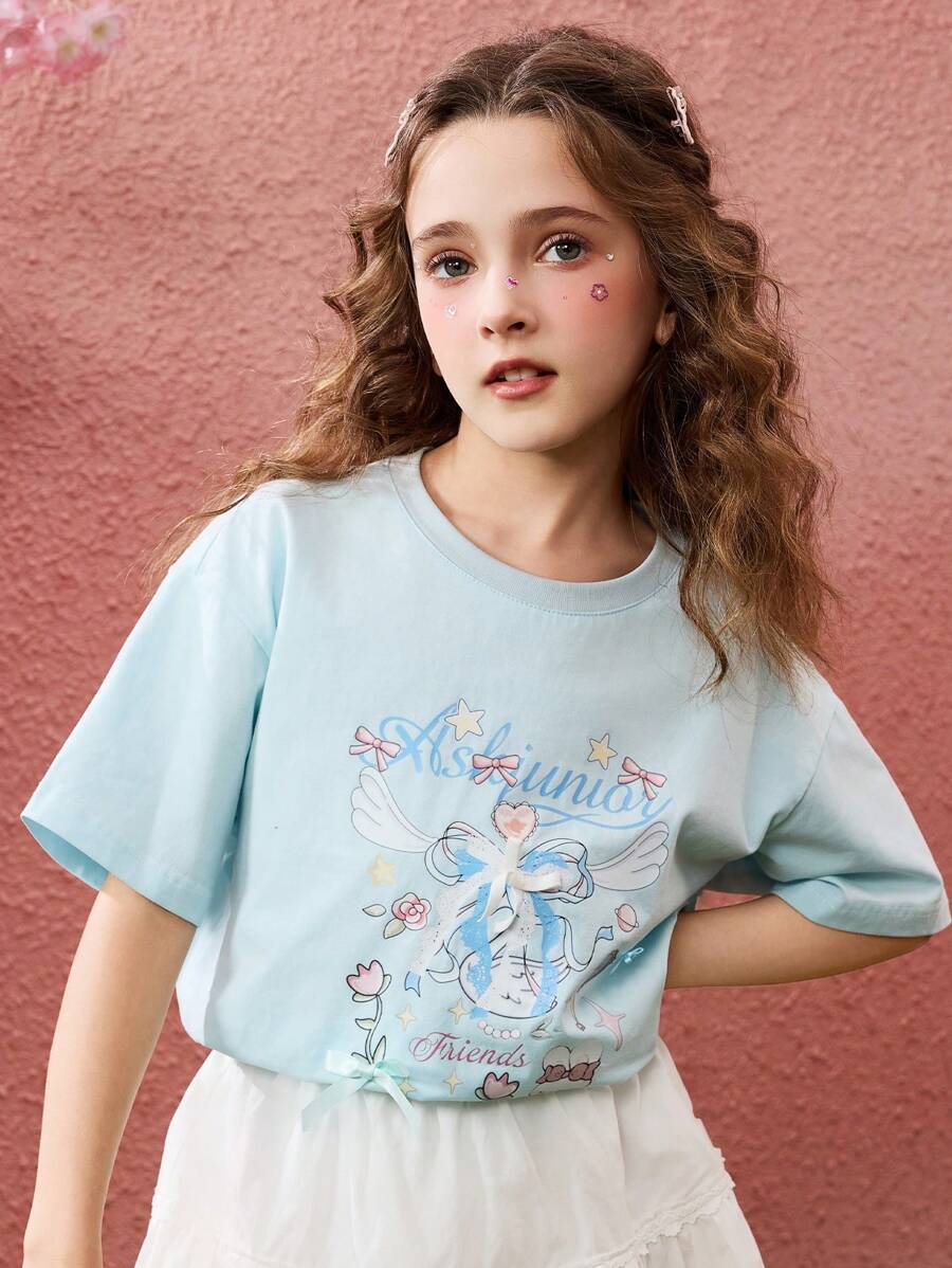 Áo thun/Áo polo trẻ em gái tuổi teen