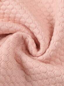 2024 Autumn/Winter New Girls Ruffled Collar Oversized Sweater Children Warm Base Knitted Pullover Toddler Versatile Cute Pink Knitwear - Pink - View 7
