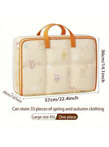 Extra Large PVC Storage Bags With Zipper And Handles, Heavy-Duty Tote Bags For Moving, Space-Saving Foldable Bags For Quilts, Blankets And Bedding - White - View 14