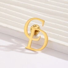 1pc Personalized Stainless Steel Custom Name Letter Brooch, Initials Brooch Pin, Women's Fashion Accessories For Clothing, Perfect Gift For Women