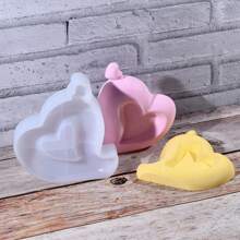 1 szt. Forma silikonowa do odlewania żywicy w kształcie serca, stojak na biżuterię, odpowiednia do dekoracji walentynkowych