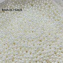 1000/2500pcs No-Hole Faux Pearl Beads For DIY Crafts, Jewelry, Vase Fillers, Table Scatter, Wedding Decoration, Ivory Undrilled Craft Pearls Home Decor Room Decor Flower Vase Glass Vase